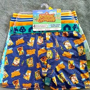 NWT - Animal Crossing 4 pack Boys Athletic Boxer Briefs, Size 8